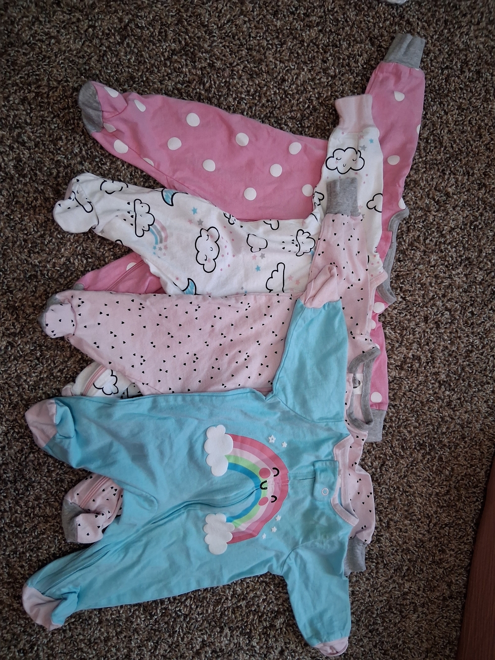 Gerber Premie Baby Footie Pajama Lot Pink & Blue